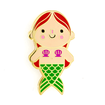 Mermaid Baby - Red Hair - Enamel Pin