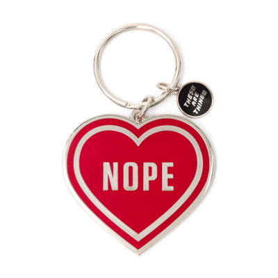 Nope Heart - Enamel Keychain