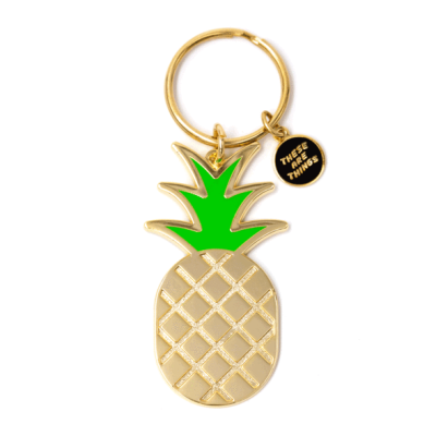 Pineapple - Enamel Keychain
