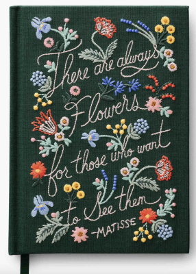 There Are Always Flowers Embroidered Journal - Rifle Paper Co.