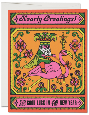 Hearty Greeings Card - Red Cap Cards NOL2299