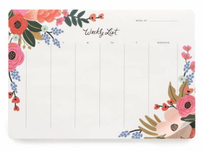 Lively Floral Weekly Desk Pad - VE 6
