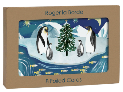 Penguin Christmas Gold Foil Card Pack - Roger la Borde NSX815