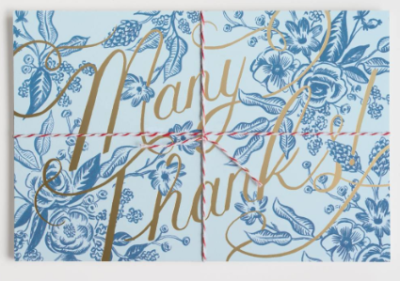 Toile Thank You Postcards - Rifle Paper Co.