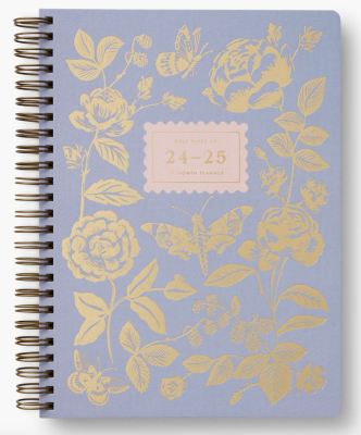 2025 English Rose Academic Softcover Spiral Planner - Rifle Paper Co. Planner
