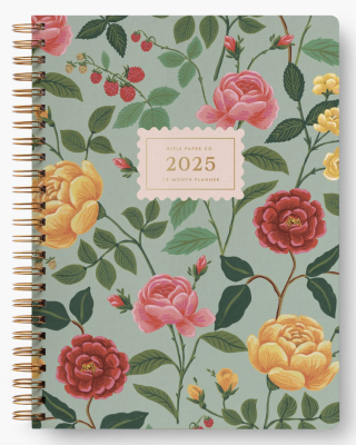 2025 Roses Softcover Spiral Planner - Rifle Paper Co. Planner