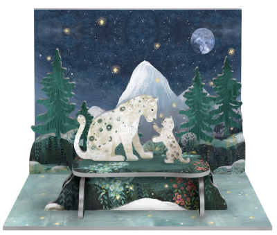Snow Leopards Pop &amp; Slot 3D Scene - Roger La Borde POP 091