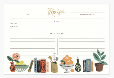 Kitchen Shelf Recipe Cards - Rezeptkarten