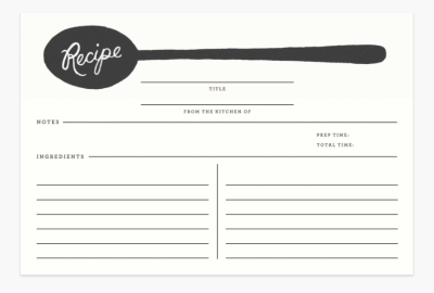 Charcoal Spoon Recipe Cards - Rezeptkarten