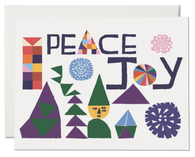 Peace and Joy Card - Red Cap Cards STE2490