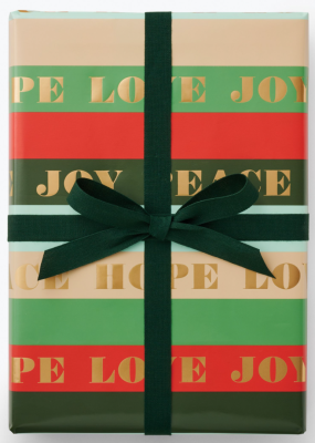 Peace &amp; Joy Wrap - Geschenkpapier Rolle